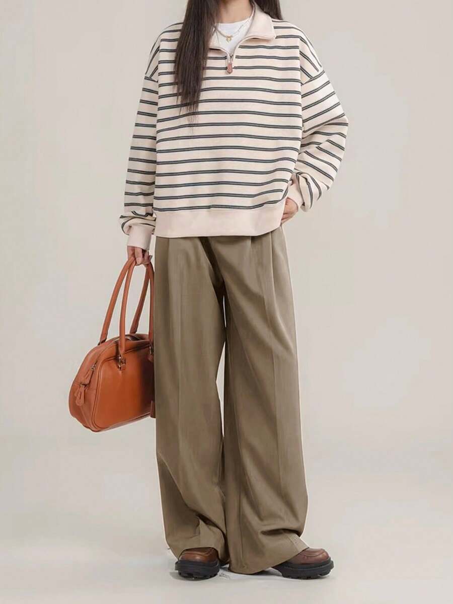 Pantalones rectos elegantes adaptables a calzado formal y casual - Caqui - Ver 1