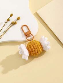 DIY Handmade Creative Solid Color Yarn Candy Handwoven Keychain, Handcrafted Crochet Colorful Candy Keyring, Creative Gift For Lover, Friend, Girlfriend, Holiday, Festival, Mobile Phone, Car Accessories, Small Gift - Multicolor - View 18