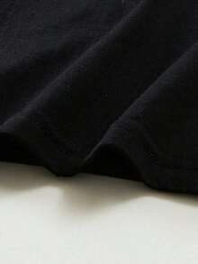 T-shirt imprimé de marque rétro américaine pour homme, t-shirt d'été pour jeunes en pur coton épais à manches courtes. - Noir - Voir 6