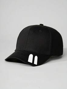 1 chiếc mũ lưỡi trai in họa tiết graffiti, mũ đen, vành rộng, kiểu snapback cho học sinh - mũ bóng chày - Xem 1