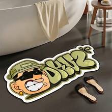 1pc Funny Caterpillar Smiling Face Rug, Living Room Decor, Bedroom Decor, Home Casual Carpet, Decorative Rug, Small Rug, Carpet, Home Decor, Living Room Carpet, Living Room Small Rug, Bedroom Carpet, Living Room Home Decor, Outdoor Rug, Washable Carpet - Multicolor - View 8