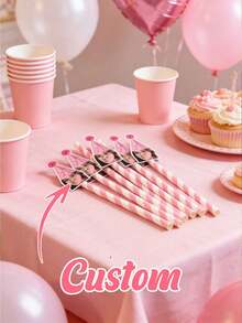 Personalized Photo Straws - Customized Birthday Straws, Party Decorations, Customized Photo Paper Straws, Personalized Birthday Photo Straws, Bachelorette/Bachelor Party Straws, Fun Photo Decorations, Bachelorette/Bachelor Party Favors, Personalized Gifts - Multicolor - View 2