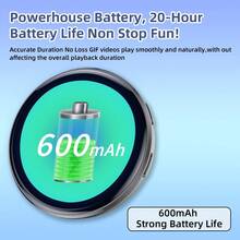 Wearable Smart Electronic Photo Frame Pendant, High-Definition GIF Video Badge, 600mAh Battery Capacity, Rechargeable Anime Tech Digital Accessory, Ideal Gift For Holidays And Birthdays - View 6