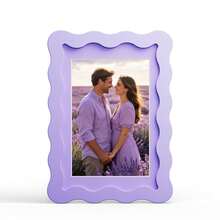 1pc Wavy Multicolor Photo Frame (Red, Yellow, Blue, Green, White, Black, Pink, Purple, Grass Green), Fashionable And Versatile Home And Office Decor - Suitable For Desktop And Wall Display, Perfect Housewarming Gift (Photo Not Included) - Multicolor - View 66