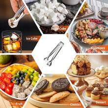Mini Serving Tongs, 18-Packs Stainless Steel Sugar Tongs, 4.3inch Ice Tongs Kitchen Appetizers Tongs For Coffee Bar, Tea Party, - 樣式類型如圖所示 - 查看 5