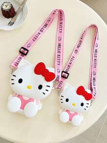 SANRIO 1 chiếc túi đeo chéo silicon hình hoạt hình Hello Kitty, túi đeo vai màu hồng dễ thương, ba lô mini thời trang, túi đựng đồ cao cấp dùng hàng ngày. - Nhiều màu - Xem 1