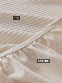 1pc Solid Color Textured Stretch Sofa Cover, Ins Style For All Seasons, Machine Washable, Pet-Friendly & Durable, Suitable For Living Room, Bedroom, Dining Room, Outdoor, Fits 1/2/3/4 Seater Sofa, Comes With Anti-Slip Strips - Beige - View 8