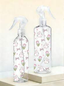 Bow Rabbit Pattern Refillable Travel Spray Bottle, Multifunctional Fine Mist Spray Bottle Suitable For Travel And Business Trips, Makeup Removal Dispensing, Reusable Hair Spray Bottle For Hair Styling, Cleaning, Plants, Facial Moisturizing - Multicolor - View 3