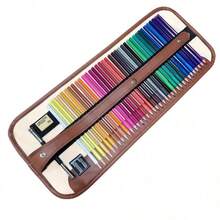 Pencil Case, Portable Colored Pencil Storage Pencil Roll, Student & Adult Art Supplies Organizer Roll-Up Pen Bag - S - View 5
