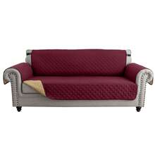 Reversible Sofa Cover Couch Slipcover Water-Repellent Anti-Slip Washable Armchair Loveseat Sofa With Elastic Strap Furniture Protector For Pet Dog - Burgundy - View 12