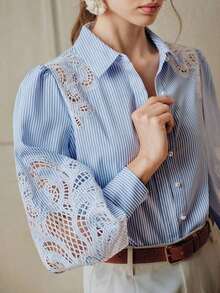 Women Blouses & Shirts - Blue - View 1