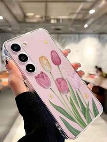 1 Piece Soft Phone Case With Minimalist Tulip And Star Pattern, Compatible With Huawei Honor, , Galaxy A04e/12/A13/A14/A34/A50/A52/A53/A54/S21/S22/S23/S24/S25/S25Ultra/S25FE/S26/S26 PLUS/S26 ULTRA/S26 EDGE, 6A/7A/8A, 12T/13T/15T/15T Pro - 款式 1(1 件) - 查看 7