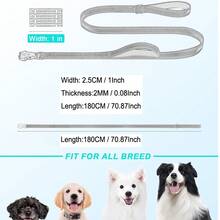 Heavy Duty Dog Leash With 2 Soft Padded Handles, Reflective Rope Leash With Quick Release/Lock Tactical Frog Clip, Suitable For Medium, Small And Large Dogs - Multicolor - View 9
