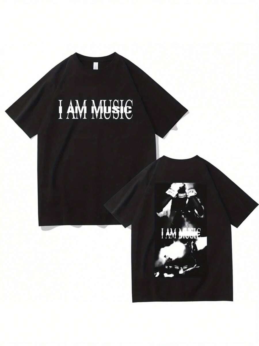 Camiseta Unisex de Doble Cara: Rapper, , Carti, I Am Music, Nuevo Álbum, Hombre, Ópio Merchandise, Hip Hop Vintage - Negro - Ver 1