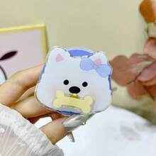 Cute Puppy Airbag Holder, Blue Butterfly Bone Decorated Acrylic Phone Holder, Kawaii Girly Series Accessories, Slouchy Person Holder, Magnetic Phone Grip - Multicolor - View 4