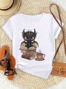 Women's T-Shirt For Spring And Summer - White - View 7