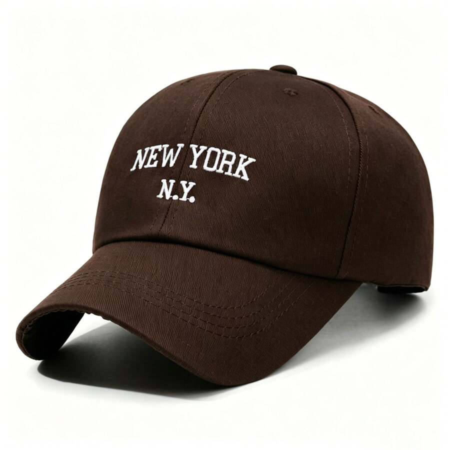 Women's Baseball Cap, Embroidered Letter, Fashion Versatile, Adjustable Strap, Large Head Circumference, Sun Protection