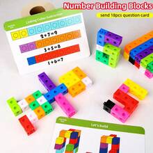 50pcs/Bag Number Blocks Cartoon Themed STEM Toy Building Blocks, Numeric Blocks For Preschool Early Math Sense Training, Magic Cube Puzzle Montessori Educational DIY Toy, Children Birthday Gift - Magic Cube Building Blocks - View 2