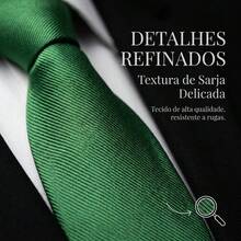 Men's Tie In A Solid Color, Matte Finish, Fine Texture, Ideal For Formal Suits, Weddings, Grooms, A Professional And Sophisticated Look. - Bendera hijau - View 2