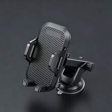 1 Black Long Pole Telescopic Suction Cup Car Navigation Bracket, Multi-Functional Bracket For Car Phones, Convenient For Placing Mobile Phone Holders In Car Navigation - Black - View 6