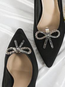 Hebilla de metal desmontable con decoración de strass para sandalias, piezas de reparación de zapatos, adornos para la parte superior del zapato - Gris - Ver 4