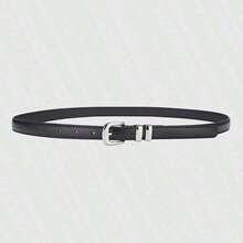 1Pc Women's Simple Thin PU Waist Belt Square Oval Pin Buckle Casual Office Belt For Dresses Jeans - Women's Belt - View 17