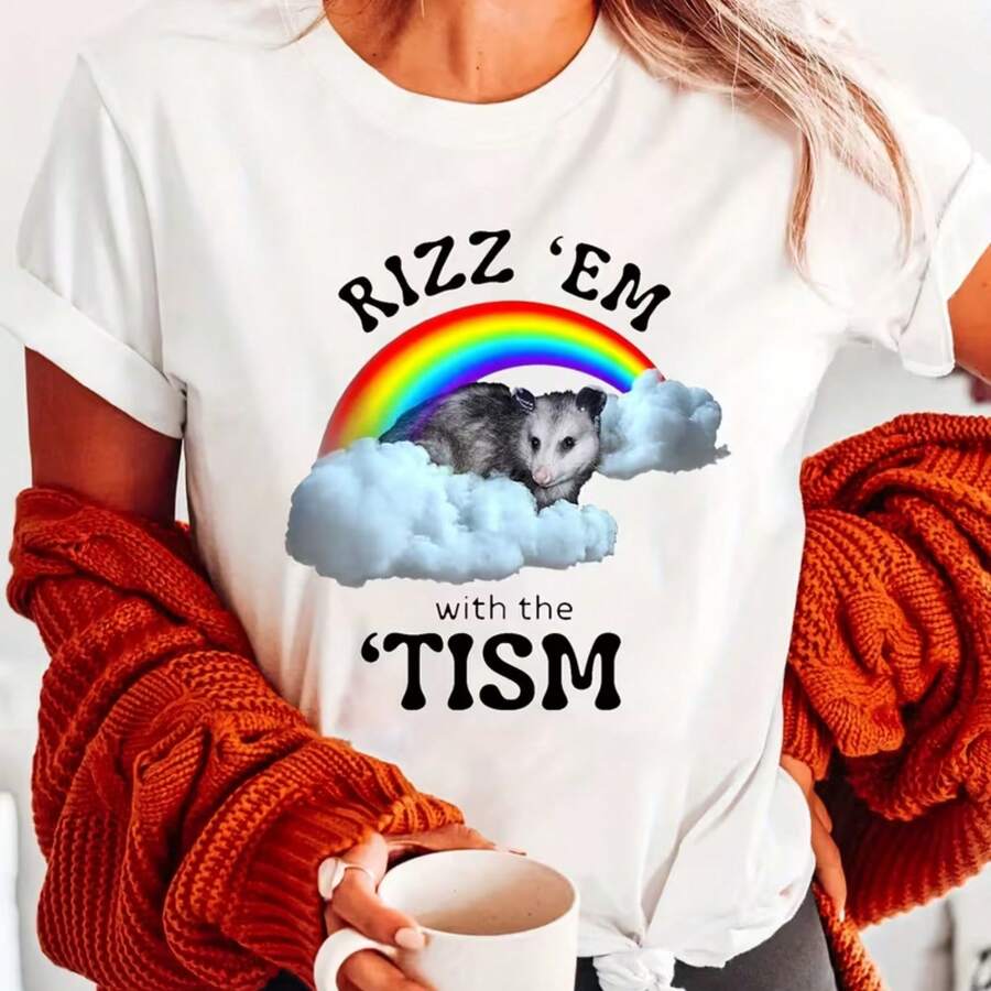 Printed T-Shirt For Men And Women - White - View 1