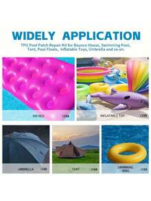 PVC Transparent Waterproof Outdoor Repair Patches, Suitable For Repairing Water Sports Equipment, Swim Rings, Inflatable Sofas, Tents And Sleeping Bags, Portable Design - Multicolor - View 4