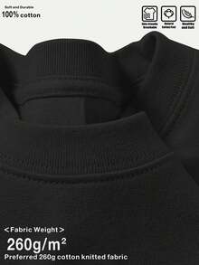 Cleanfit Hip-Hop Y2K Baumwoll-T-Shirt, Oversized Punk Cool Kurzarm-T-Shirt, Streetwear Goth Kleidung, O-Ausschnitt, Einzigartiges Mode-T-Shirt - Schwarz - Übersicht 3