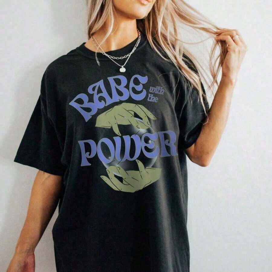 Katseye Vintage Music T-Shirt, Graphic Tee Inspired By The Beautiful Chaos Tour, Katseye K-Pop Graphic Tee, Katseye Vintage Urban Style, Unisex Cotton Short Sleeve Crew Neck T-Shirt, Blouses For Women. Blouses.Casual Blouses For Ladies. - 黑色 5 - 查看 1