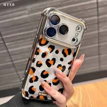 Phone Cases 2026. A Phone Case With An Orange And Black Leopard Print On A White Background, Featuring A Flight Path Design, Compatible With IPhone 17/Air/16/15/14/13/12 Pro/12/XS Plus Max. This Stylish Phone Case With Reinforced Corners And An Airbag Design Showcases A Modern Look. Available In A Variety Of Colors, This Classic, Shockproof Hybrid Case Makes A Perfect Gift For Friends And Family On Halloween, Christmas, And Thanksgiving. - 羅莎 - 查看 3
