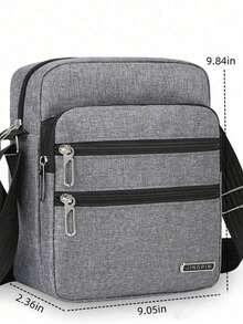 Men's Fashion Casual Large Capacity Multi-Compartment Shoulder Messenger Bag - Establishment - View 7