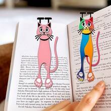 4pcs Creative Colorful Cat Bookmark Set, Acrylic 2D Design. Unique Stationery And Bookmark Gift For Cat Lovers And Readers. Suitable For Students/Female Teachers Aged 14 And Above - 4 Items - View 4
