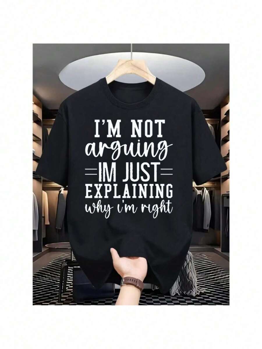 Camisetas de manga corta estilo coreano americano hombre, con tejido transpirable un uso cómodo y a la moda - Negro - Ver 1