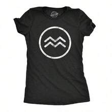 Women's T-Shirts With Zodiac Symbols, Cool Astrology Gift, Horoscope, Birthday, All Zodiac Signs, Funny T-Shirts For Women, Cute, Vintage, Casual Fashion, Gift For Ladies - 希瑟布萊克 - 水瓶座 - 查看 10