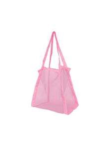 Fitness Bag. Beach Net Storage Bag, Large-Capacity Multifunctional Solid-Color Shoulder Net Bag, Mesh Beach Bag Toiletry Storage Bag, Suitable For Summer Outings And Beach Play - Multicolor - View 10