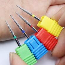 Easy Nail 1pc Needle Tungsten Carbide Nail Drill Bit For Cuticle Cleaning, Dead Skin & Rhinestone Removal, Professional Nail Grinding Head, 2.35mm Shank - Multicolor - View 4