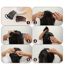 Set de 2 piezas de peine y coletero de unicolor, accesorios de pelo minimalistas y clásicos para mujeres - Multicolor - Ver 4