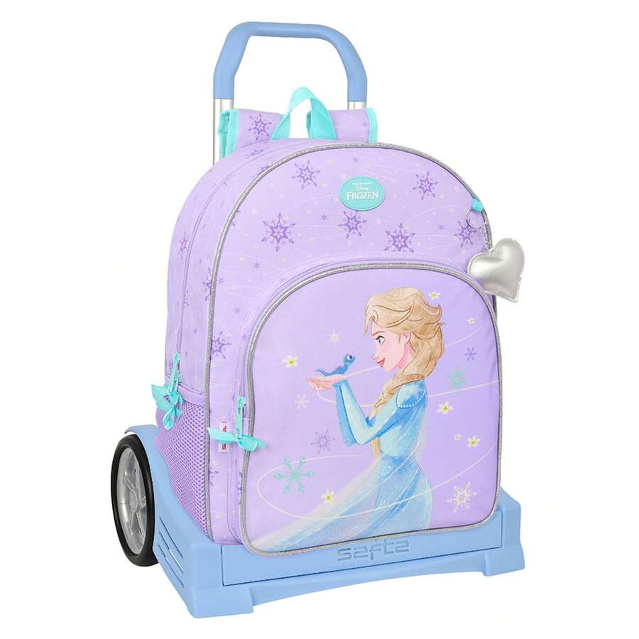 Safta Disney | 大號 Frozen Spirit Compact Evolution 背包,帶可拆卸輪子和拉桿(85 厘米),14 厘米超靜音防震輪,符合人體工學設計,帶襯墊,水壺架 - 免費送貨 ✅ 西班牙大陸 24/48 小時送達 - 彩色 - 查看 1