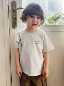 Kids' T-Shirt, Autumn Holiday Clothes - 淺灰色 - 查看 4