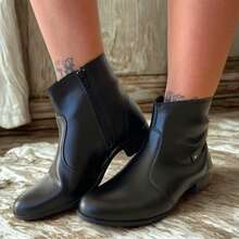 Vintage 208 Ankle Boot, Beautiful And Comfortable, Low-Cut, Low-Heeled. - 黑色 - 查看 5