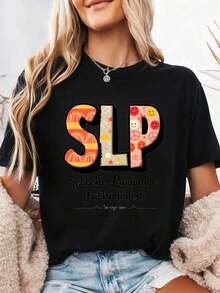Speech-Language Pathologist (SLP) T-Shirt, Gifts For SLP, Sign Language T-Shirt, Speech-Language Pathologist T-Shirt, Gift For Speech-Language Pathologist, Language Pathology, Pure Cotton SLP T-Shirt - Black 2 - View 7