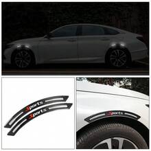 OUMINGYQ 2pcs Reflective Carbon Fiber Pattern Car Wheel Eyebrow Stickers, Automotive Body Collision Protection & Decoration Decals - Car Wheel Arch Carbon Fiber Reflective Stickers - View 7