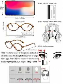 1 chiếc gọng kính oval nhỏ dành cho nữ, kiểu dáng đường phố cá tính, trong suốt, phụ kiện học tập mùa hè. - Trong sáng - Xem 8