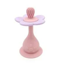 1 pezzo Dentaruolo in silicone a forma di fiore, giocattolo a sonagli con ventosa, giocattolo con ventosa per seggiolone, adatto come regalo per Ringraziamento, Ognissanti, Natale - Multicolore - Visualizzare 12