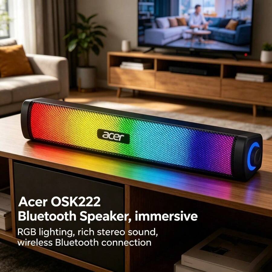 Acer OSK222 有線音箱 USB 供電 免驅動即插即用電腦影音揚聲器 清晰人聲外放喇叭 立體聲音響 - 查看 1