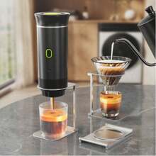 Portable Coffee Maker, Compatible With Coffee Powder And Capsules, USB Heated Small Home Coffee Pot, Outdoor/Car/Home Espresso Machine - Black - View 5