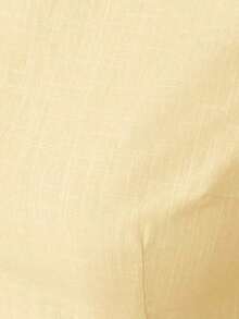 Gaze Conjunto de 2 piezas de camisa sin mangas y espalda descubierta con pantalones de pierna ancha de unicolor para mujer - Amarillo claro - Ver 8