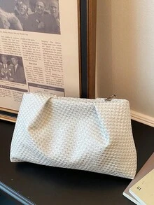 Minimalist Casual New Korean Style Envelope Clutch Bag For Women - White - View 7