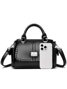 KAIDIFEINIROO 2026 High-Quality Casual Brand Women's Shoulder Bag, Fashion Designer Large Capacity Soft PU Leather Motorcycle Handbag - Black - View 7